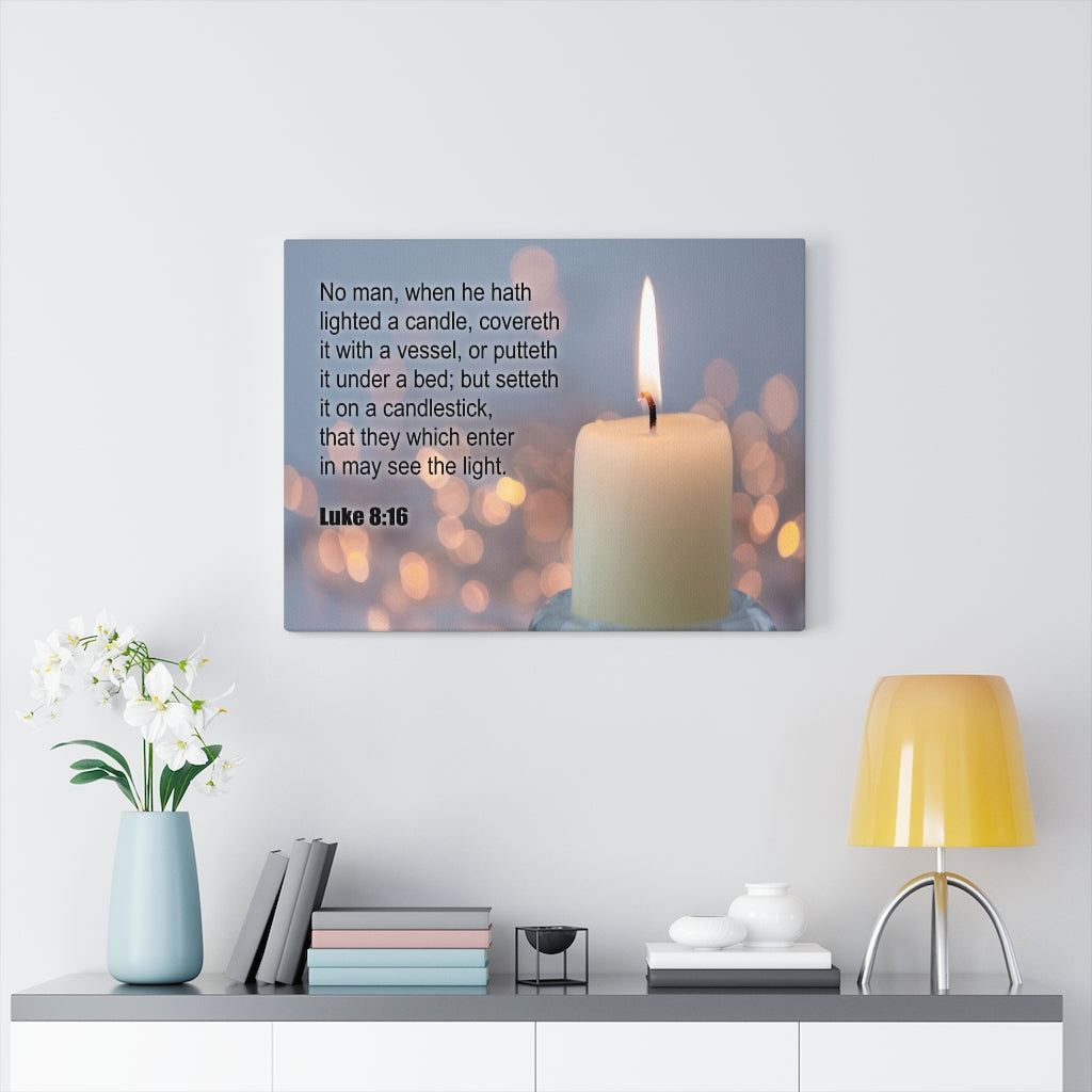 Scripture Walls See The Light Luke 8:16 Christian Wall Art Print Ready to Hang Unframed-Express Your Love Gifts