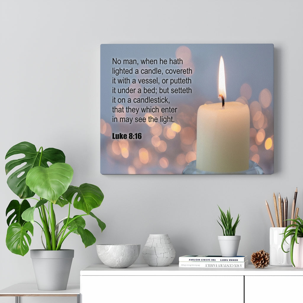 Scripture Walls See The Light Luke 8:16 Christian Wall Art Print Ready to Hang Unframed-Express Your Love Gifts