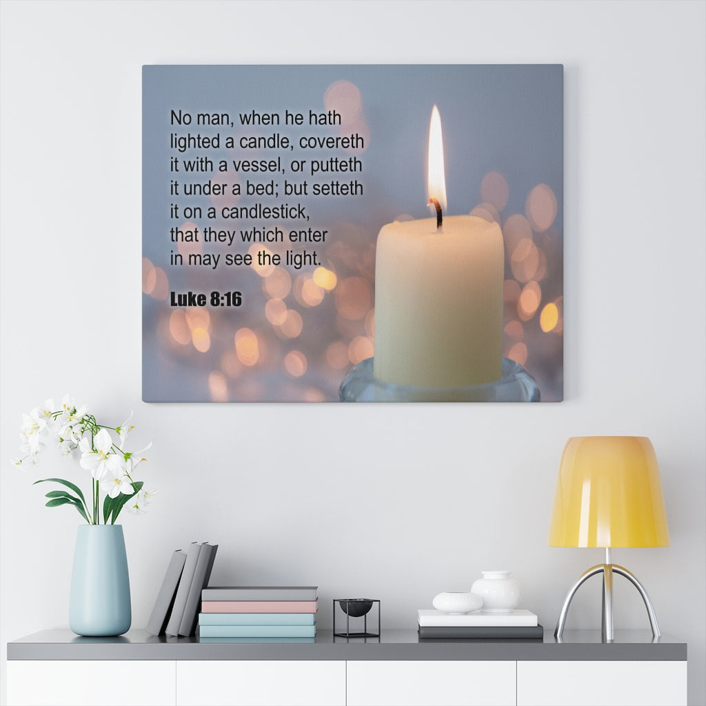 Scripture Walls See The Light Luke 8:16 Christian Wall Art Print Ready to Hang Unframed-Express Your Love Gifts
