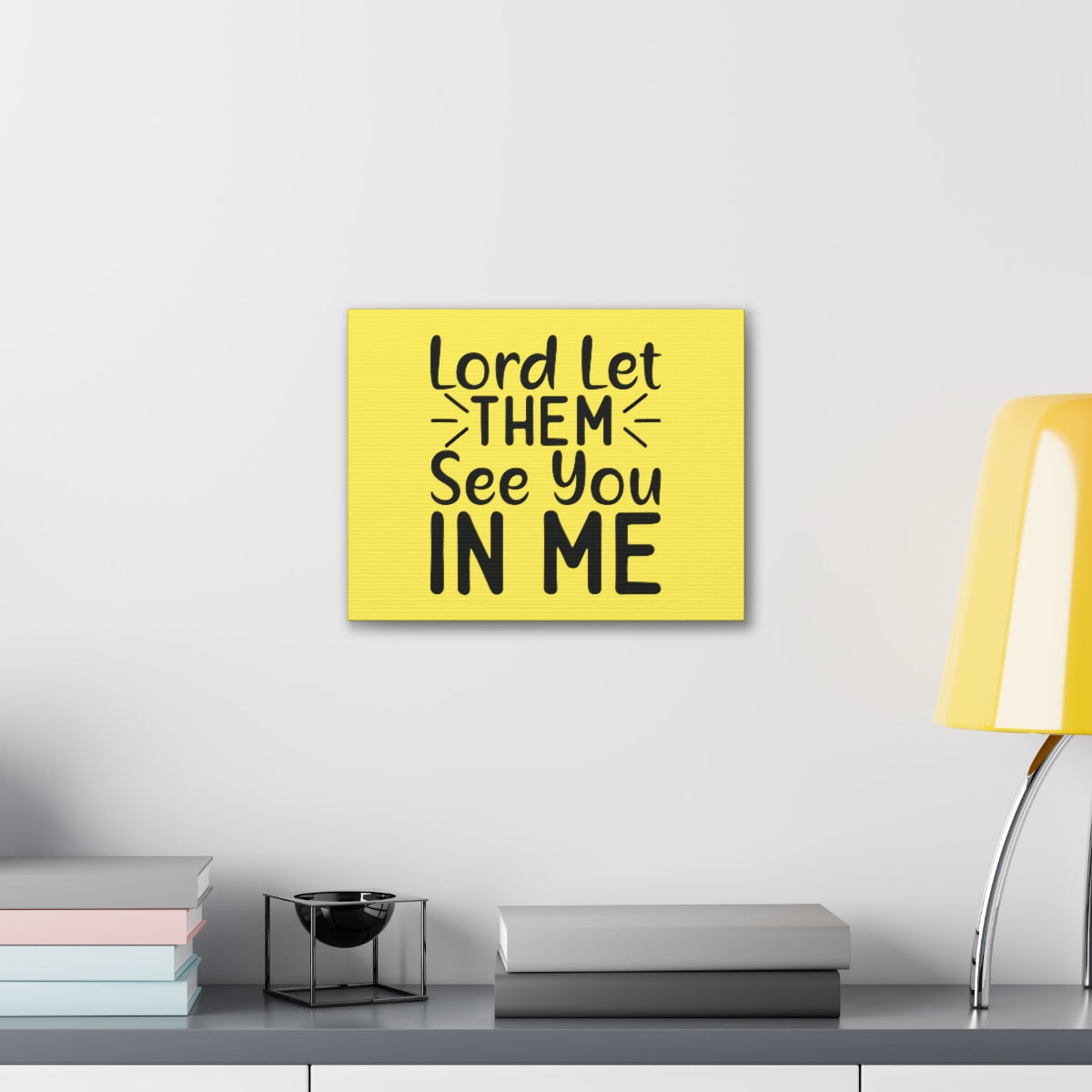 Scripture Walls See You In Me Yellow John 17:23 Bible Canvas Christian Wall Art Ready to Hang Unframed-Express Your Love Gifts
