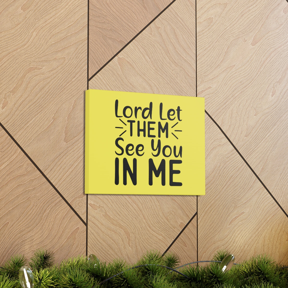 Scripture Walls See You In Me Yellow John 17:23 Bible Canvas Christian Wall Art Ready to Hang Unframed-Express Your Love Gifts