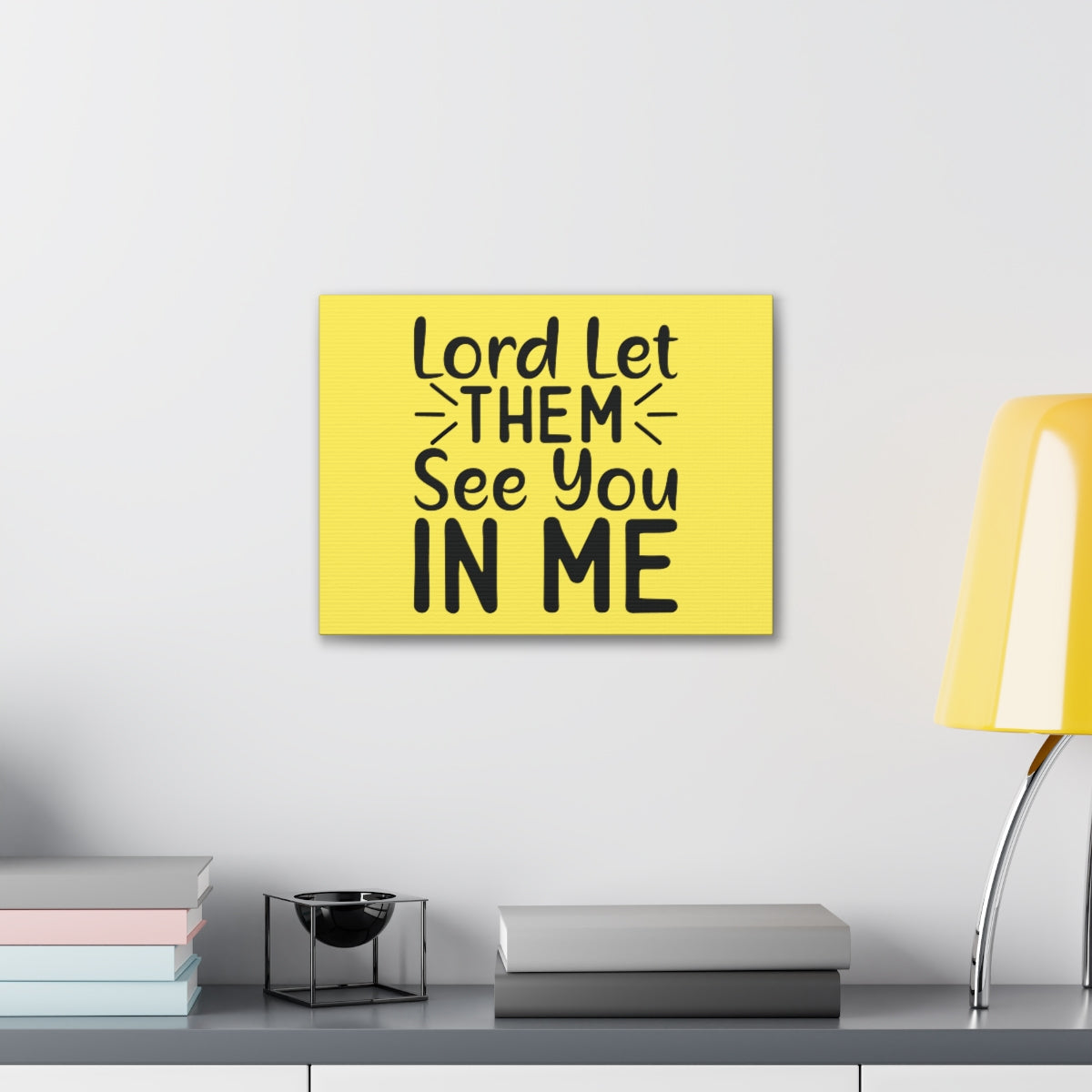 Scripture Walls See You In Me Yellow John 17:23 Bible Canvas Christian Wall Art Ready to Hang Unframed-Express Your Love Gifts