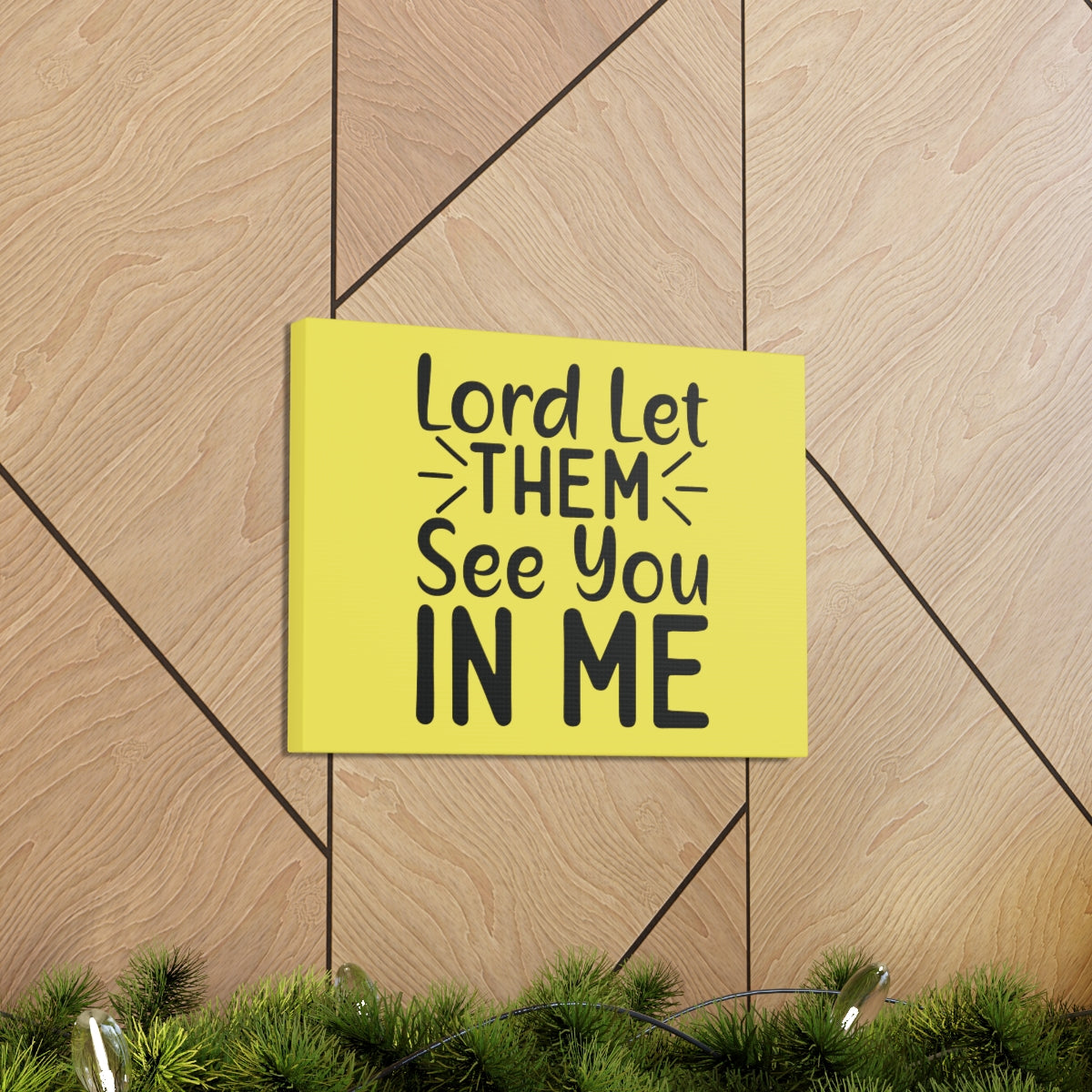 Scripture Walls See You In Me Yellow John 17:23 Bible Canvas Christian Wall Art Ready to Hang Unframed-Express Your Love Gifts