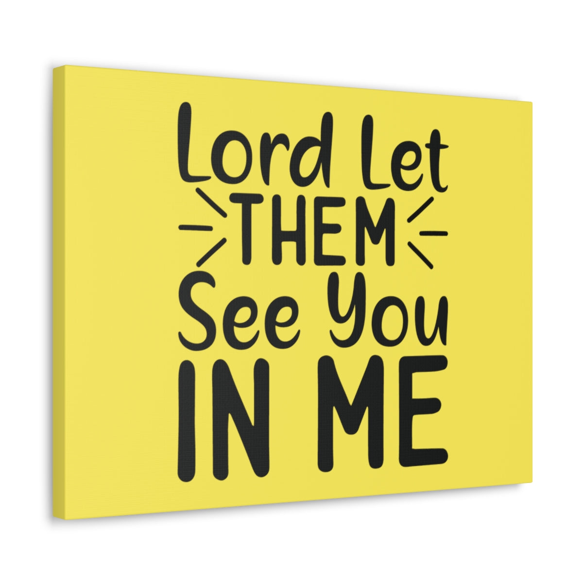 Scripture Walls See You In Me Yellow John 17:23 Bible Canvas Christian Wall Art Ready to Hang Unframed-Express Your Love Gifts