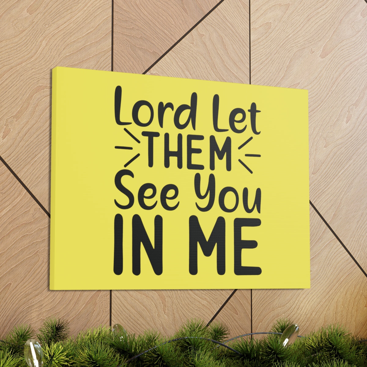 Scripture Walls See You In Me Yellow John 17:23 Bible Canvas Christian Wall Art Ready to Hang Unframed-Express Your Love Gifts