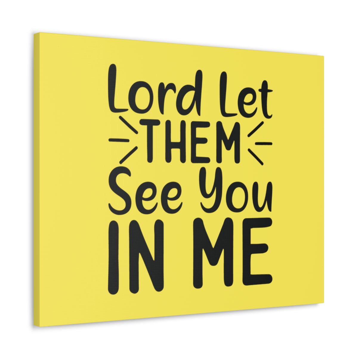 Scripture Walls See You In Me Yellow John 17:23 Bible Canvas Christian Wall Art Ready to Hang Unframed-Express Your Love Gifts