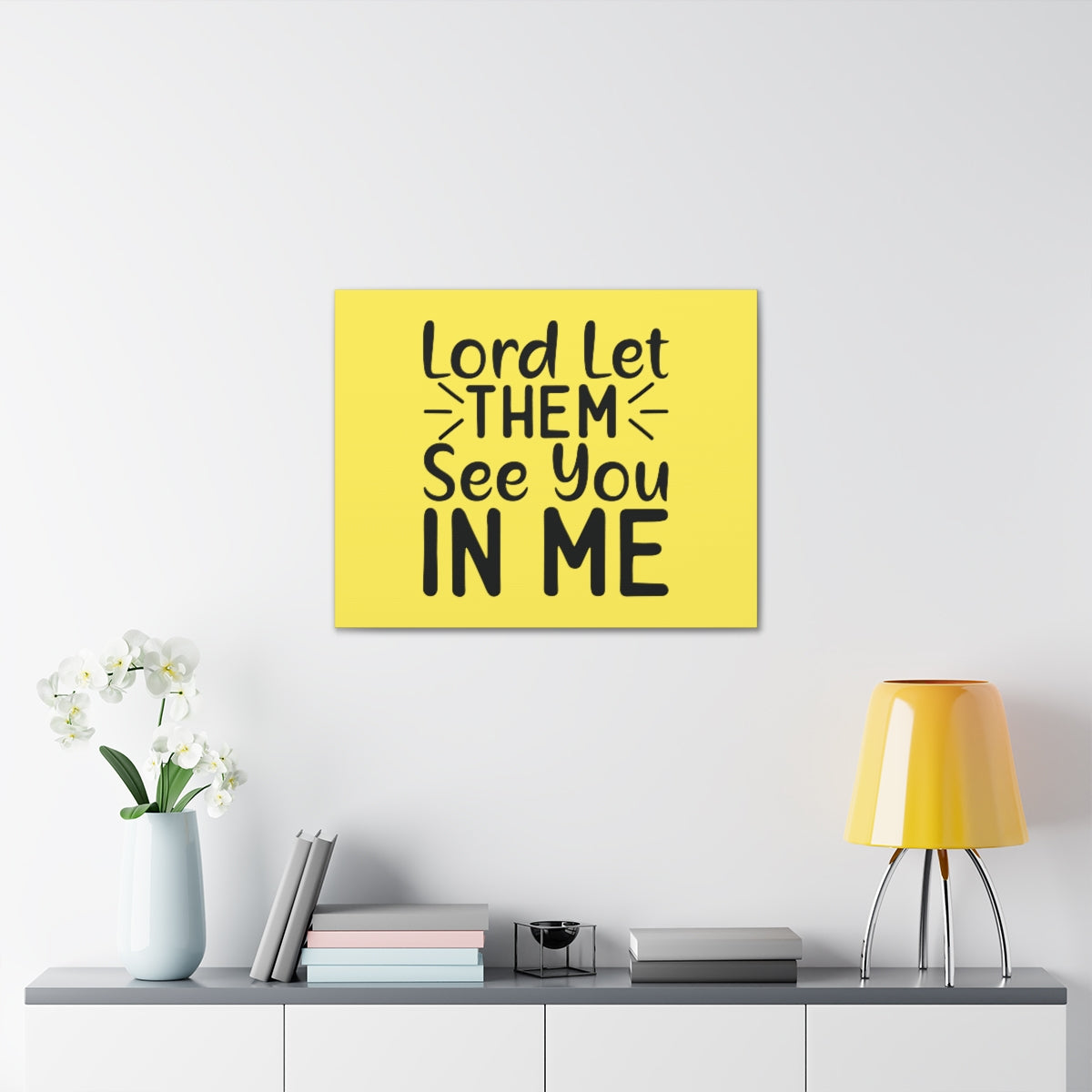 Scripture Walls See You In Me Yellow John 17:23 Bible Canvas Christian Wall Art Ready to Hang Unframed-Express Your Love Gifts