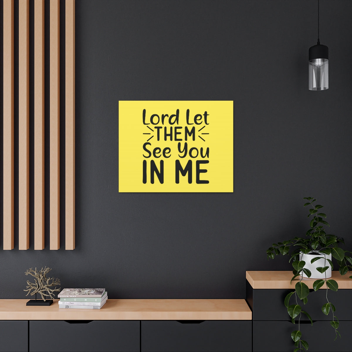 Scripture Walls See You In Me Yellow John 17:23 Bible Canvas Christian Wall Art Ready to Hang Unframed-Express Your Love Gifts