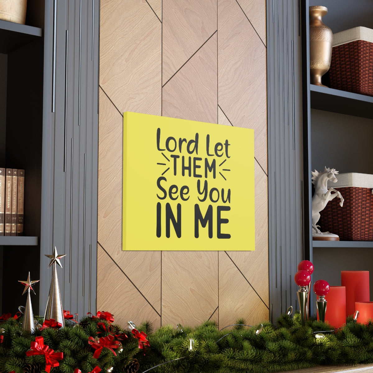 Scripture Walls See You In Me Yellow John 17:23 Bible Canvas Christian Wall Art Ready to Hang Unframed-Express Your Love Gifts