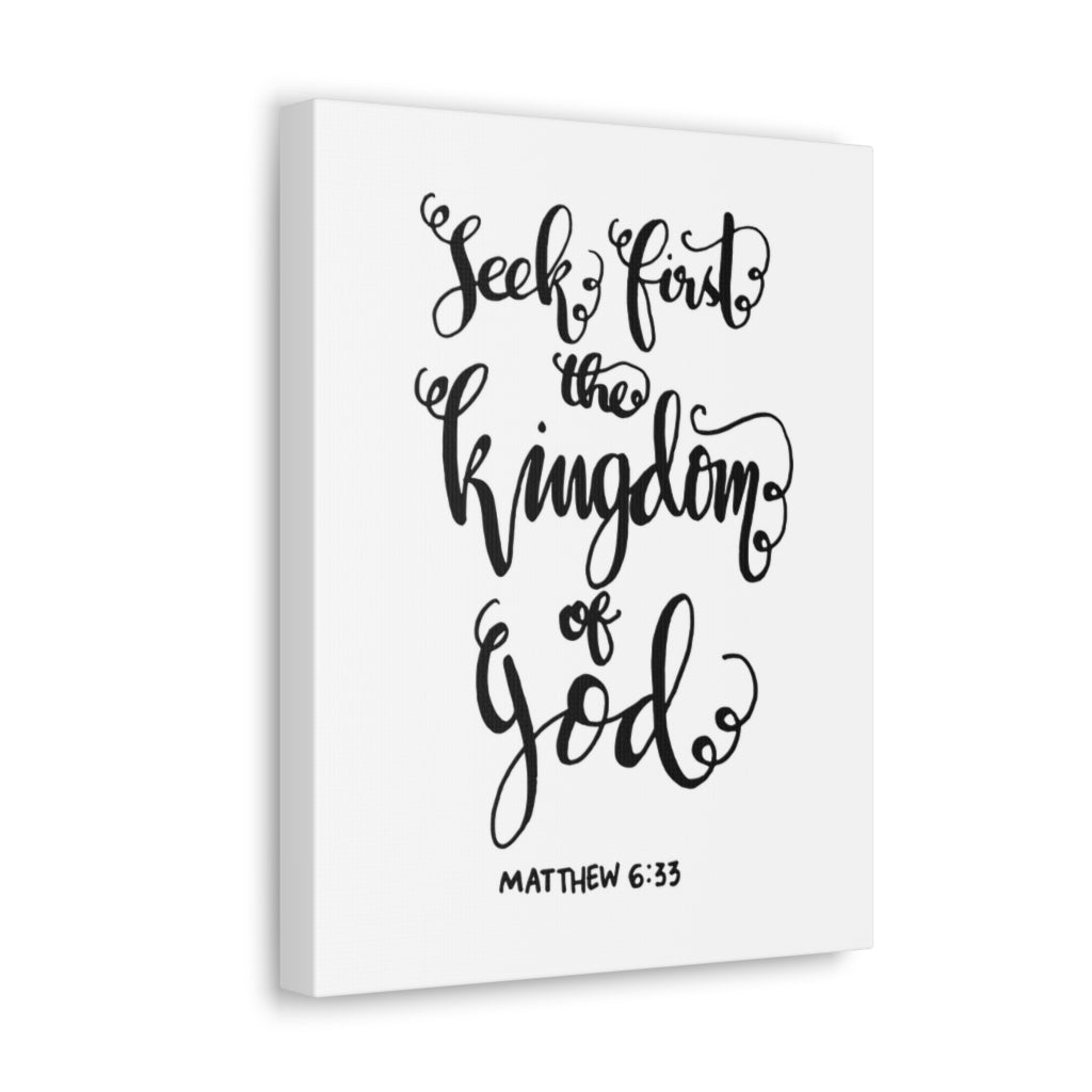 Scripture Walls Seek First The Kingdom Of God Matthew 6:33 Christian Wall Art Bible Verse Print Ready To Hang Unframed-Express Your Love Gifts