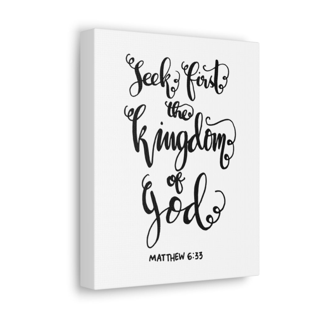 Scripture Walls Seek First The Kingdom Of God Matthew 6:33 Christian Wall Art Bible Verse Print Ready To Hang Unframed-Express Your Love Gifts