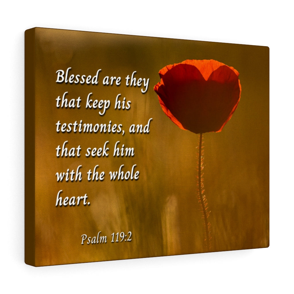 Scripture Walls Seek God Psalm 119:2 Bible Verse Canvas Christian Wall Art Ready to Hang Unframed-Express Your Love Gifts