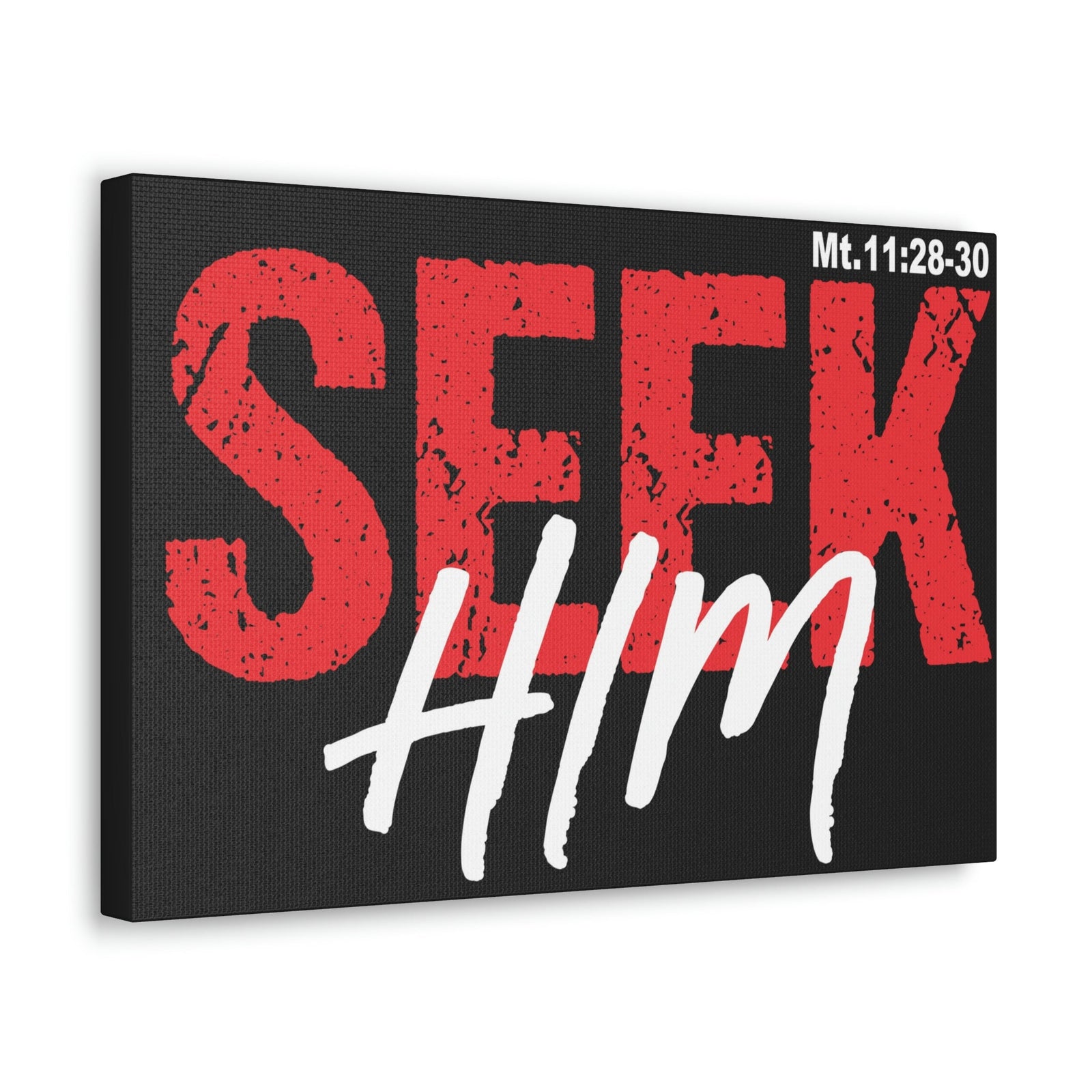 Scripture Walls Seek Him Matthew 11:28 Bible Verse Canvas Christian Wall Art Ready To Hang Unframed-Express Your Love Gifts