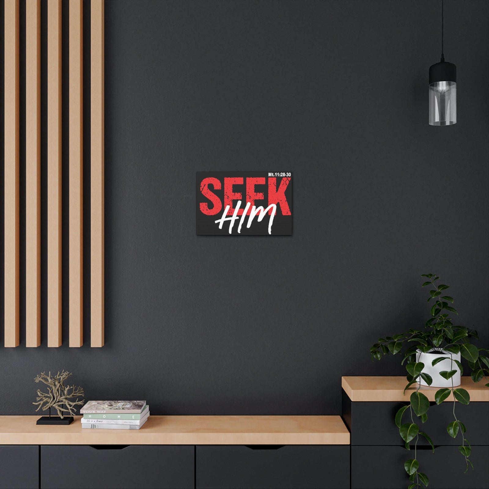 Scripture Walls Seek Him Matthew 11:28 Bible Verse Canvas Christian Wall Art Ready To Hang Unframed-Express Your Love Gifts