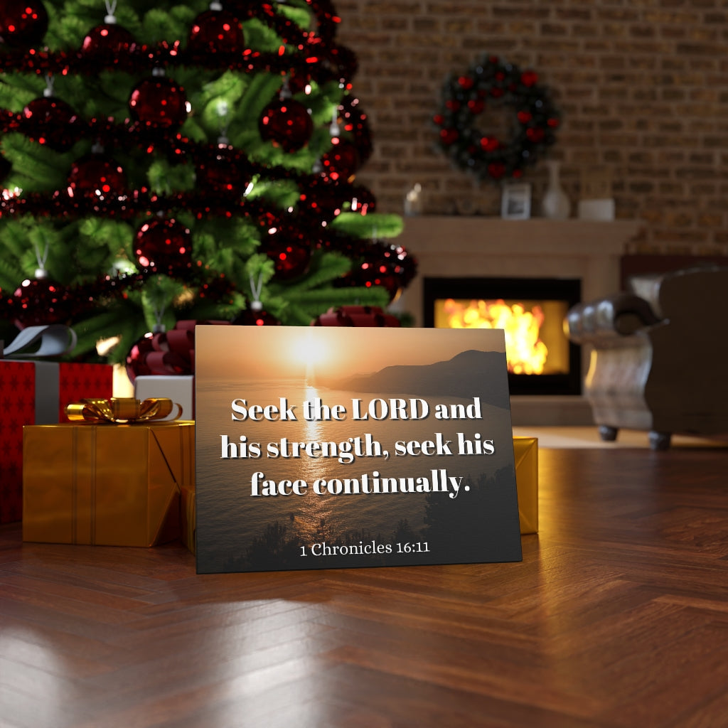Scripture Walls Seek The Lord Continually 1 Chronicles 16:11 Bible Verse Canvas Christian Wall Art Ready to Hang Unframed-Express Your Love Gifts