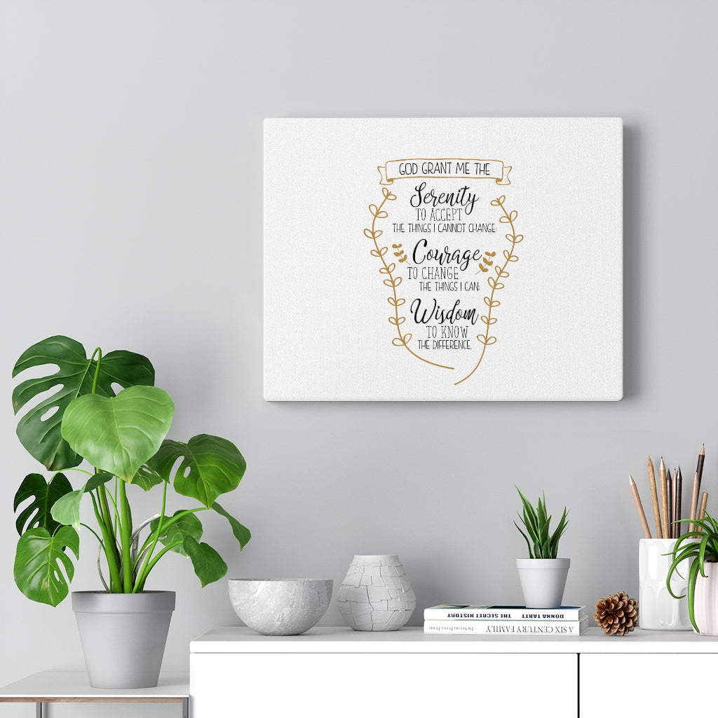 Scripture Walls Serenity Courage Wisdom Bible Verse Canvas Christian Wall Art Ready to Hang Unframed-Express Your Love Gifts