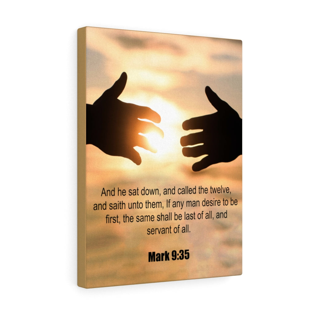 Scripture Walls Servant of All Mark 9:35 Bible Verse Canvas Christian Wall Art Ready to Hang Unframed-Express Your Love Gifts