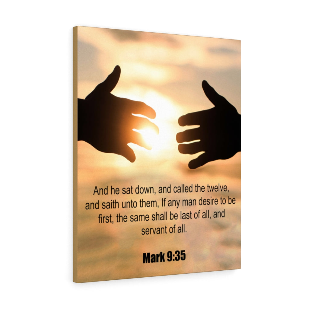 Scripture Walls Servant of All Mark 9:35 Bible Verse Canvas Christian Wall Art Ready to Hang Unframed-Express Your Love Gifts