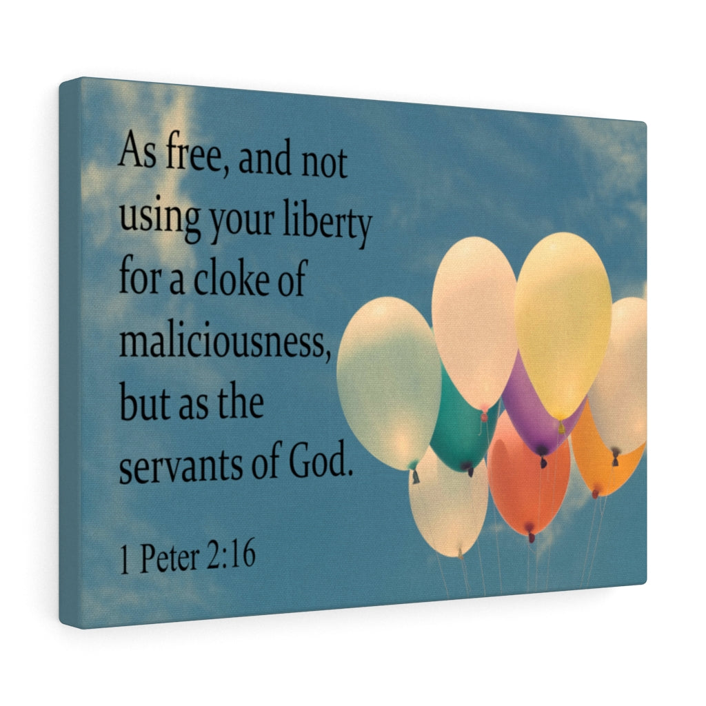 Scripture Walls Servants of God 1 Peter 2:16 Bible Verse Canvas Christian Wall Art Ready to Hang Unframed-Express Your Love Gifts