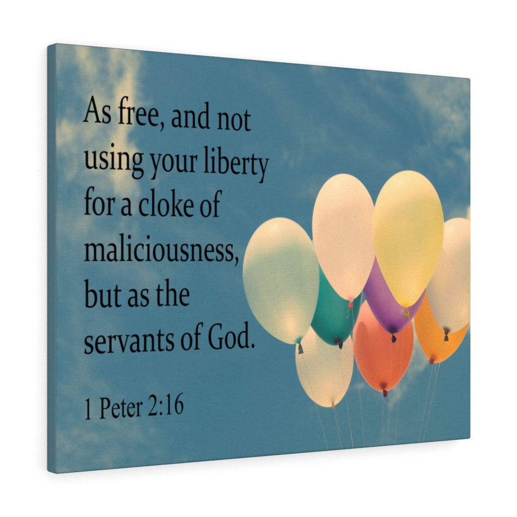 Scripture Walls Servants of God 1 Peter 2:16 Bible Verse Canvas Christian Wall Art Ready to Hang Unframed-Express Your Love Gifts