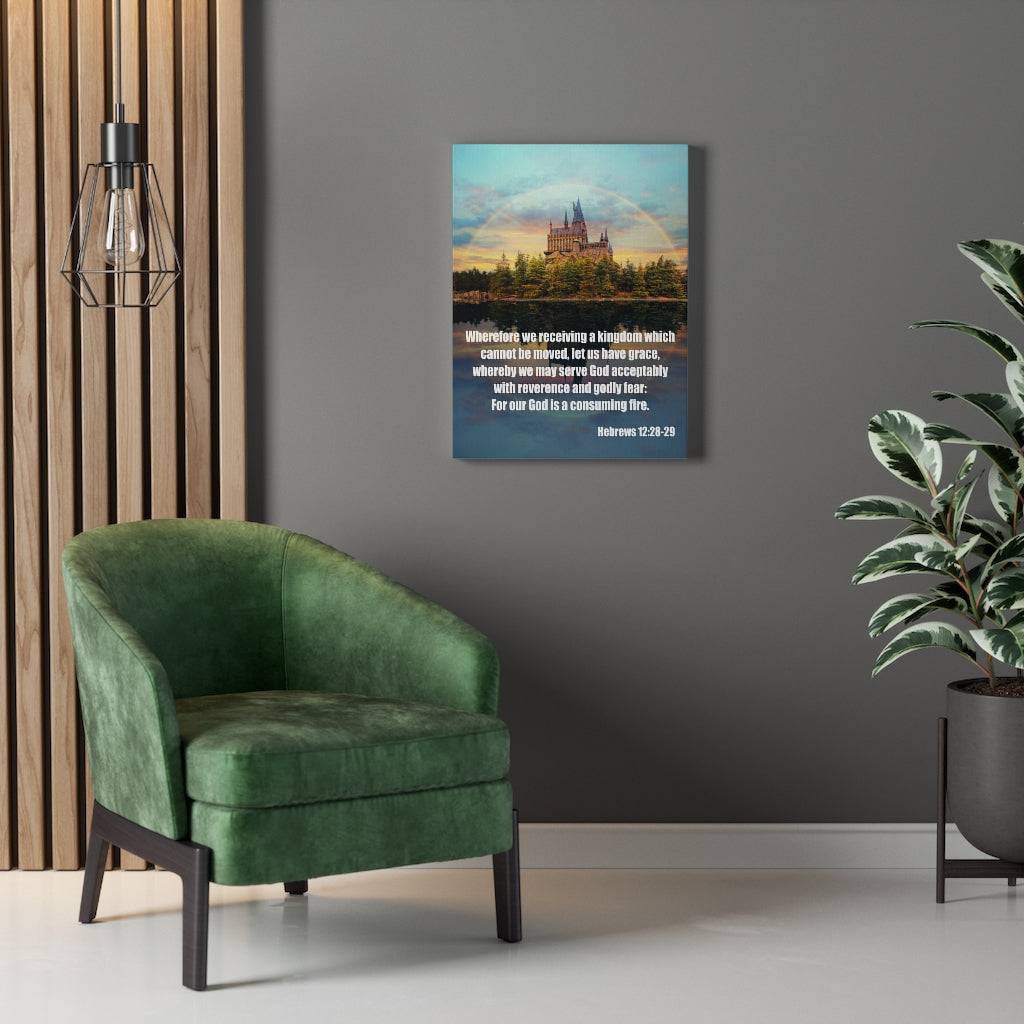Scripture Walls Serve God Hebrews 12:28-29 Wall Art Christian Home Decor Unframed-Express Your Love Gifts