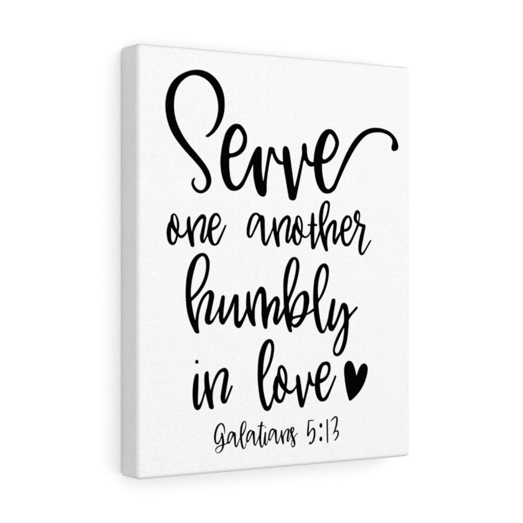 Scripture Walls Serve One Another Galatians 5:13 Bible Verse Canvas Christian Wall Art Ready to Hang Unframed-Express Your Love Gifts