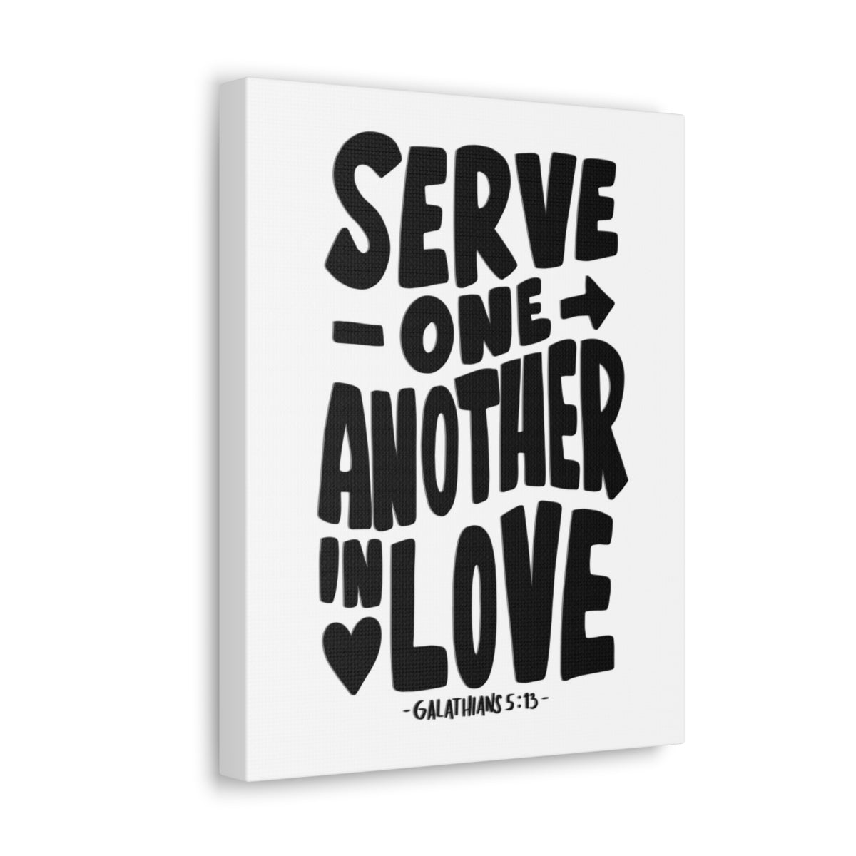 Scripture Walls Serve One Another In Love Galatians 5:13 Bible Verse Canvas Christian Wall Art Ready to Hang Unframed-Express Your Love Gifts