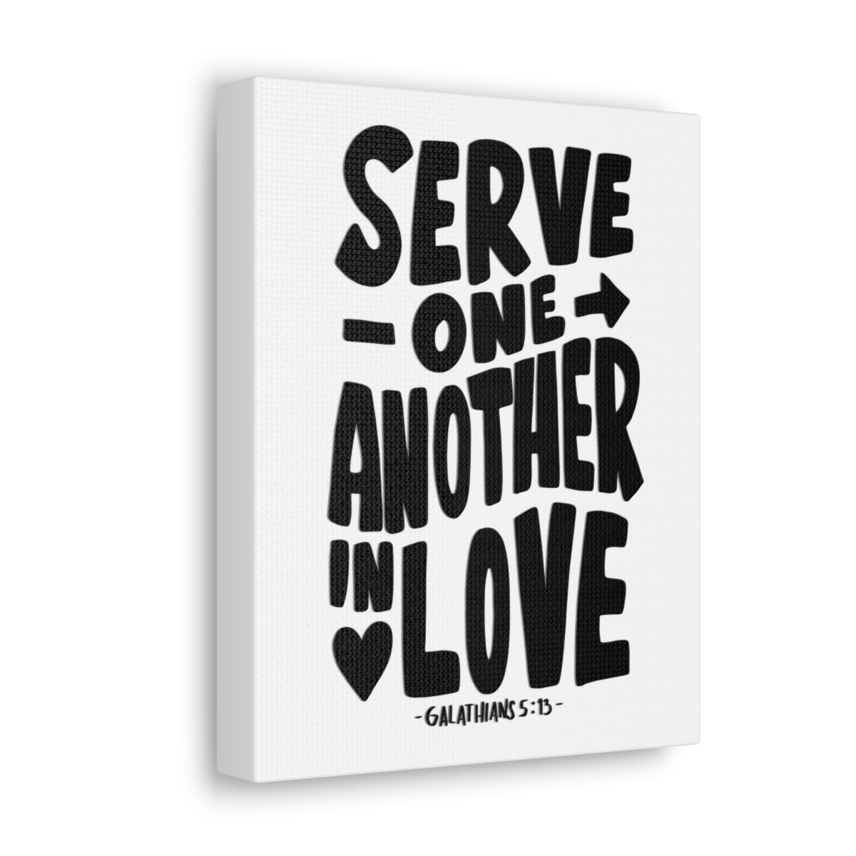 Scripture Walls Serve One Another In Love Galatians 5:13 Bible Verse Canvas Christian Wall Art Ready to Hang Unframed-Express Your Love Gifts