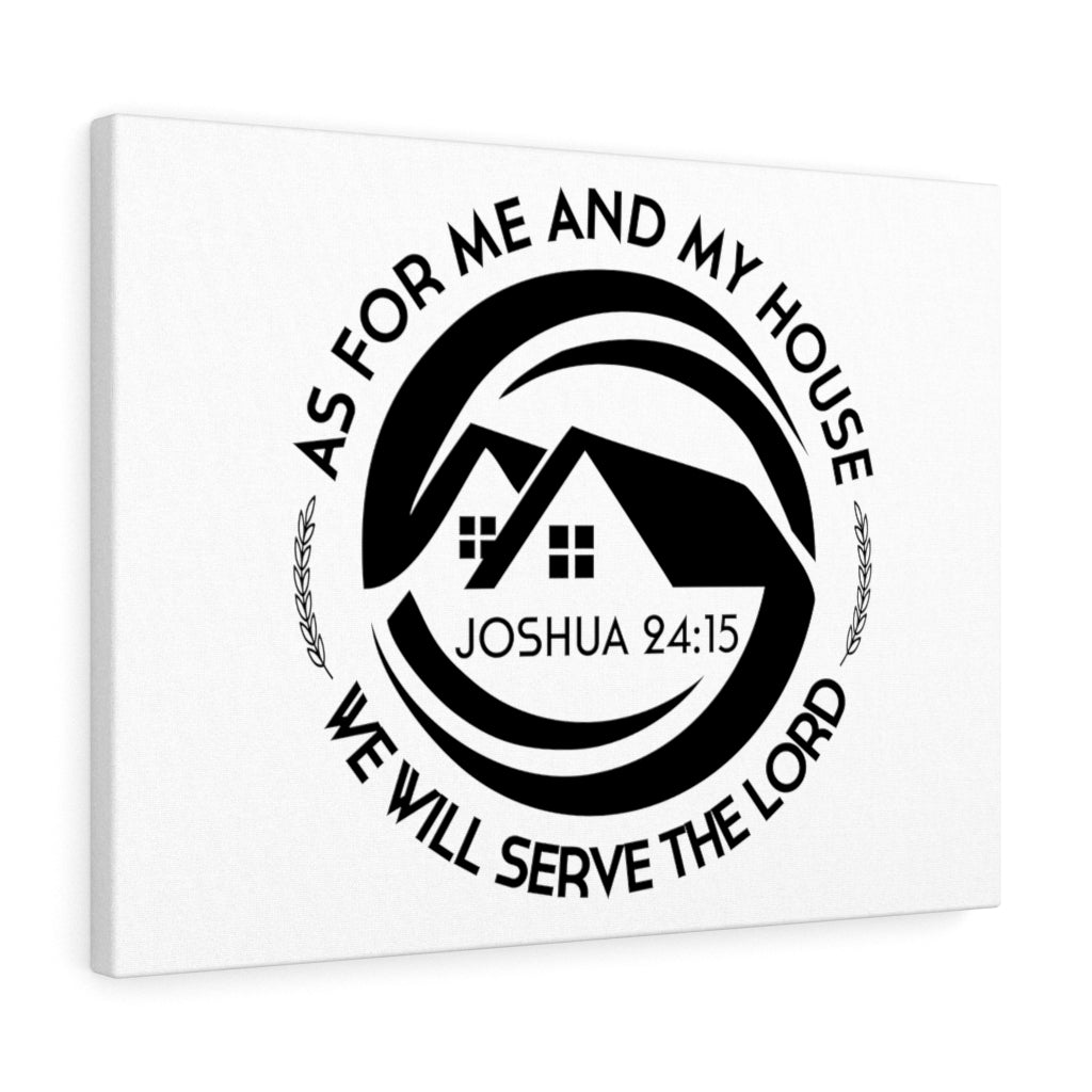 Scripture Walls Serve The Lord Joshua 24:15 White Bible Verse Canvas Christian Wall Art Ready to Hang Unframed-Express Your Love Gifts