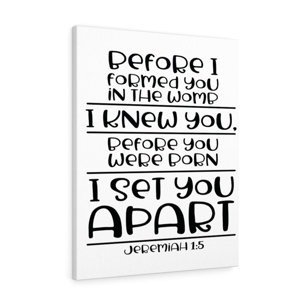 Scripture Walls Set You Apart Jeremiah 1:5 Bible Verse Canvas Christian Wall Art Ready to Hang Unframed-Express Your Love Gifts