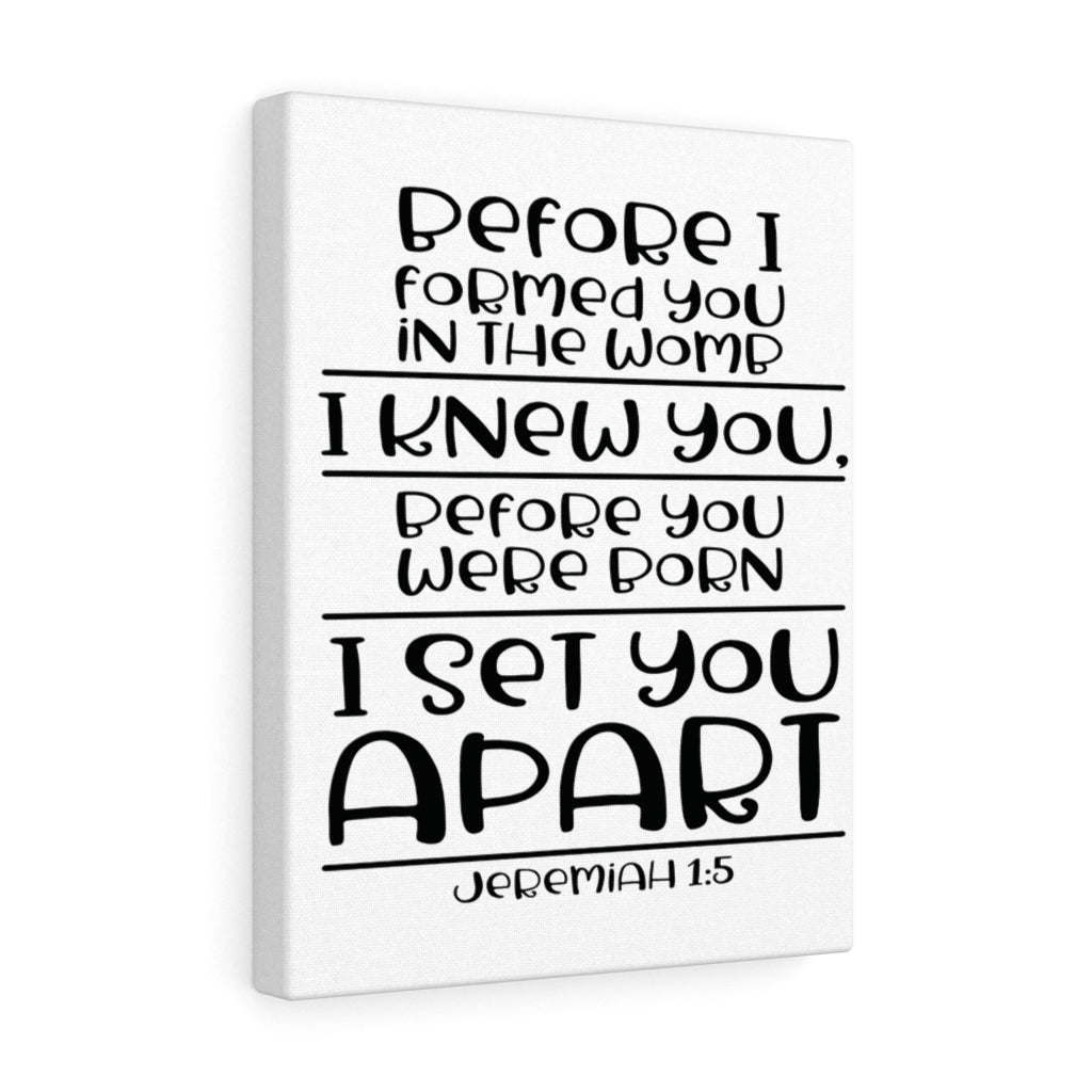 Scripture Walls Set You Apart Jeremiah 1:5 Bible Verse Canvas Christian Wall Art Ready to Hang Unframed-Express Your Love Gifts