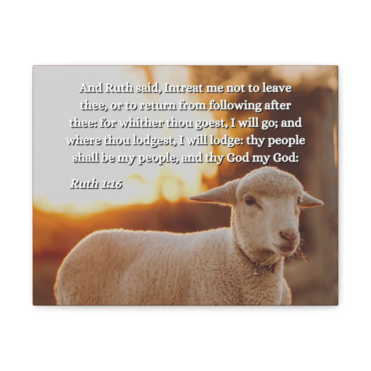Scripture Walls Shall Be My People Ruth 1:16 Bible Verse Canvas Christian Wall Art Ready to Hang Unframed-Express Your Love Gifts