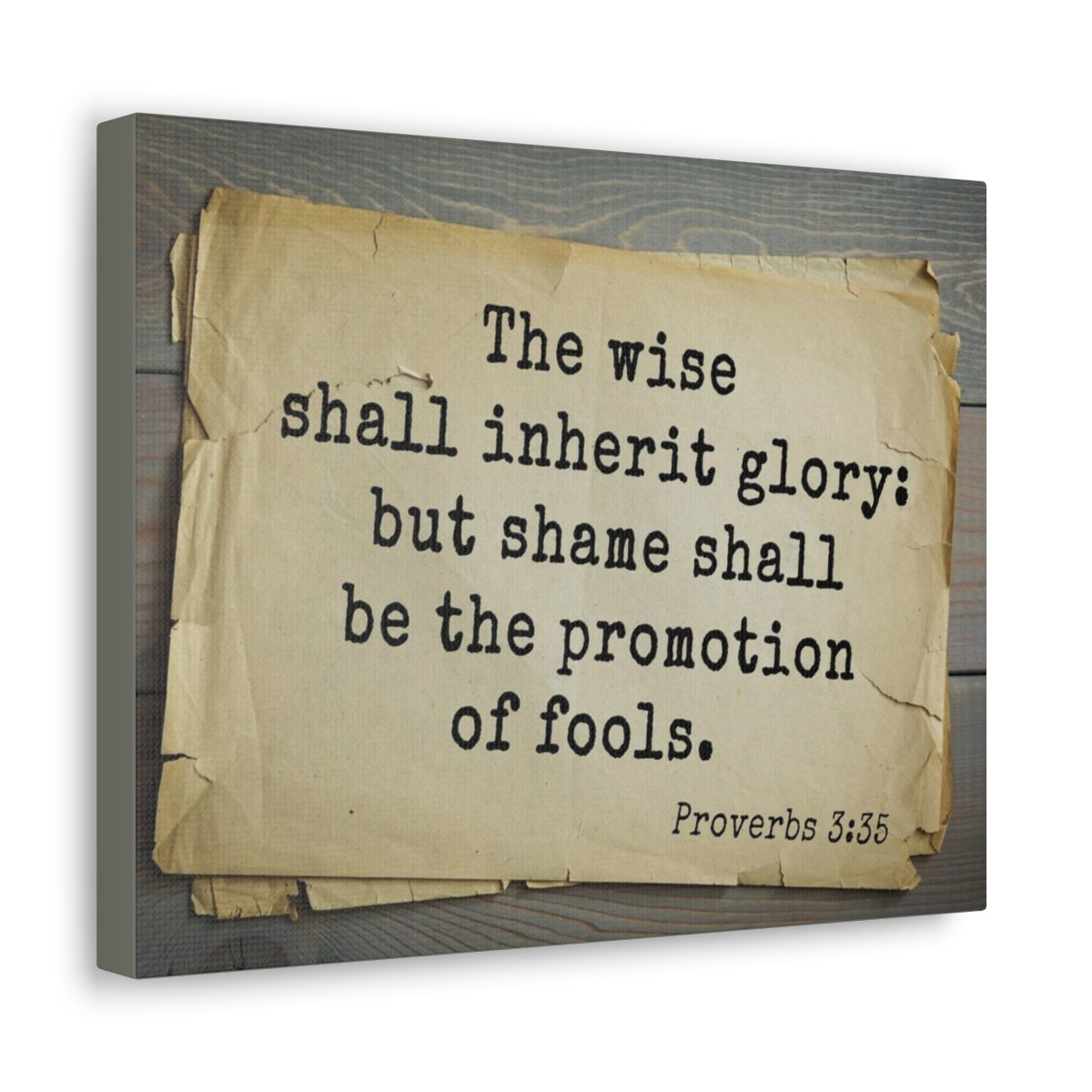 Scripture Walls Shall Inherit Glory Proverbs 3:35 Bible Verse Canvas Christian Wall Art Bible Verse Print Ready To Hang Unframed-Express Your Love Gifts