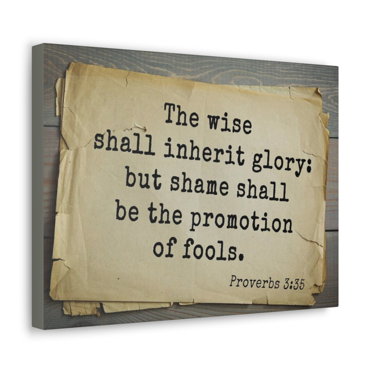 Scripture Walls Shall Inherit Glory Proverbs 3:35 Bible Verse Canvas Christian Wall Art Bible Verse Print Ready To Hang Unframed-Express Your Love Gifts