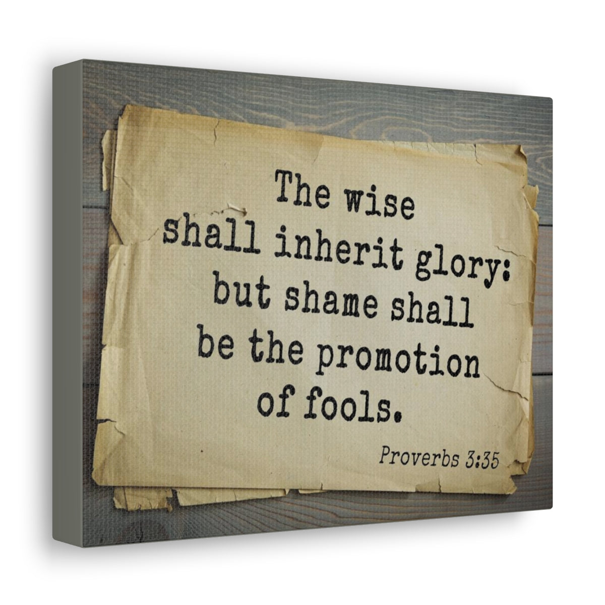 Scripture Walls Shall Inherit Glory Proverbs 3:35 Bible Verse Canvas Christian Wall Art Bible Verse Print Ready To Hang Unframed-Express Your Love Gifts