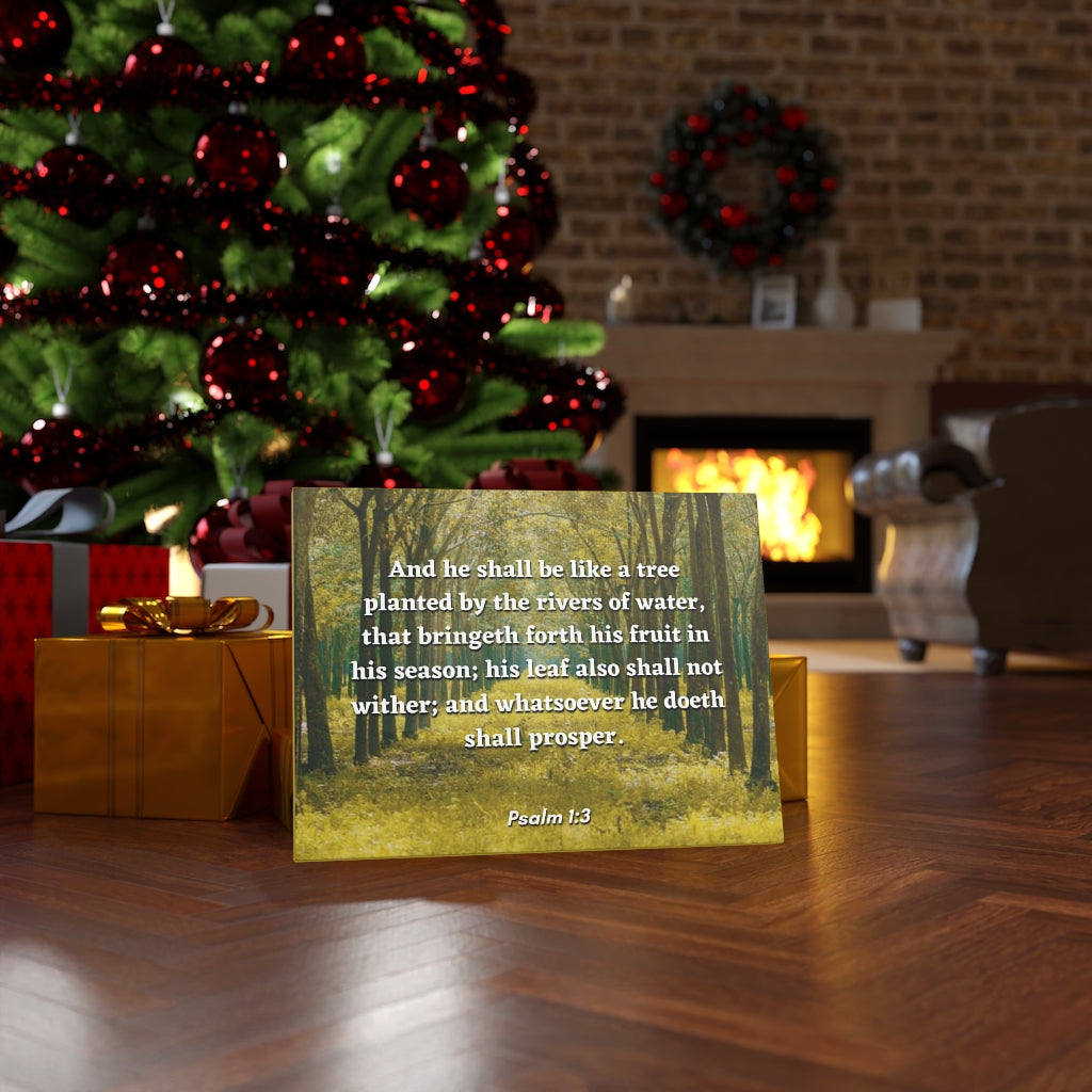 Scripture Walls Shall Prosper Psalms 1:3 Bible Verse Canvas Christian Wall Art Ready to Hang Unframed-Express Your Love Gifts