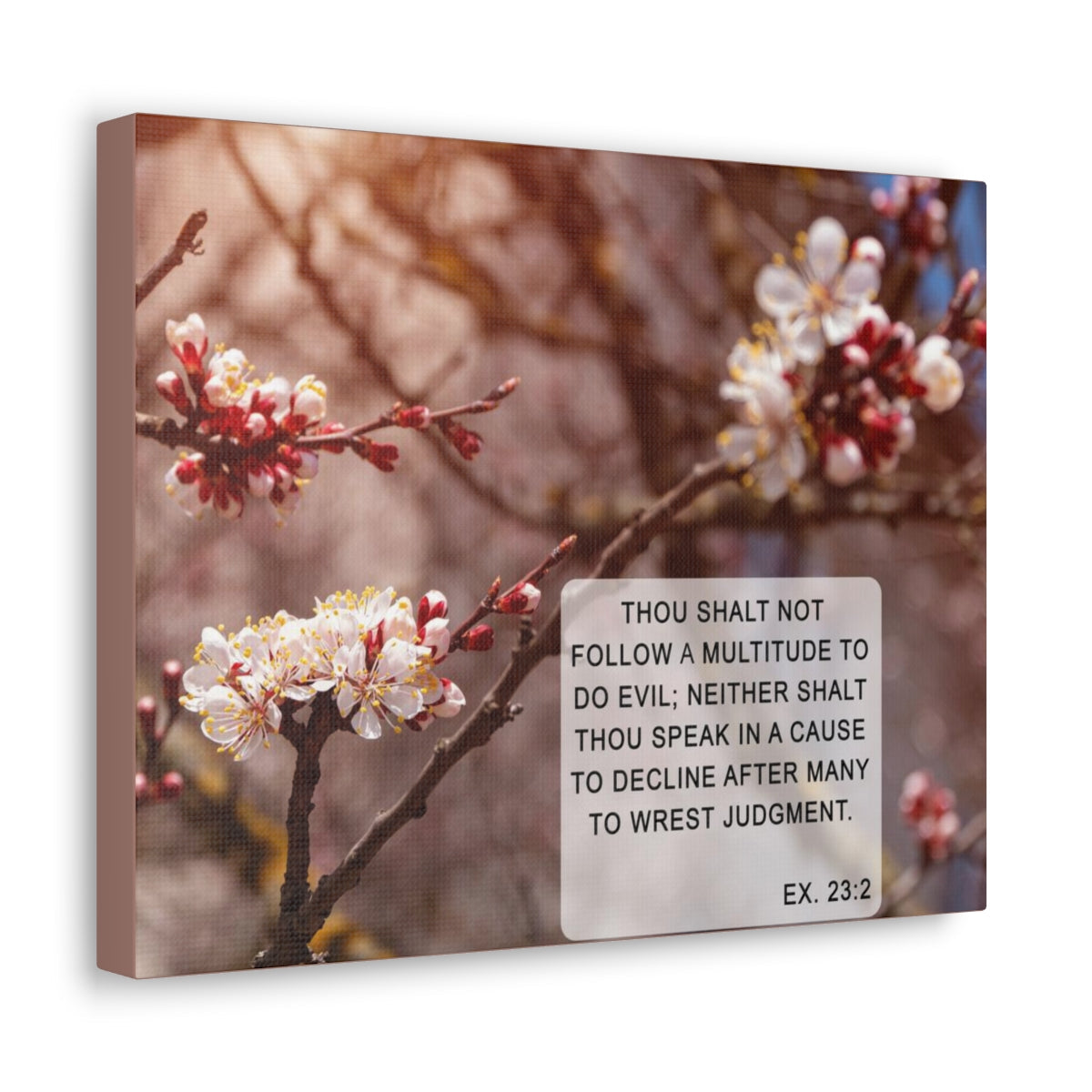 Scripture Walls Shalt Not Follow Exodus 23:2 Bible Verse Canvas Christian Wall Art Bible Verse Print Ready To Hang Unframed-Express Your Love Gifts