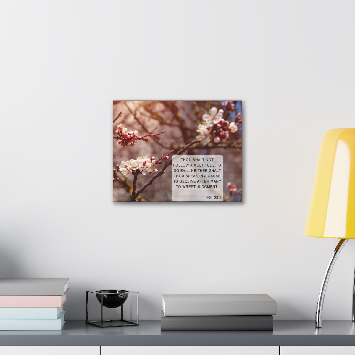 Scripture Walls Shalt Not Follow Exodus 23:2 Bible Verse Canvas Christian Wall Art Bible Verse Print Ready To Hang Unframed-Express Your Love Gifts