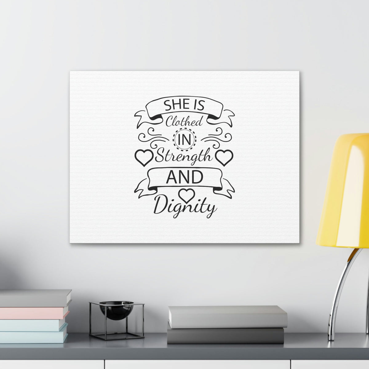 Scripture Walls She Is Clothed In Strength And Dignity Proverbs 31:25 Christian Wall Art Bible Verse Print Ready to Hang Unframed-Express Your Love Gifts