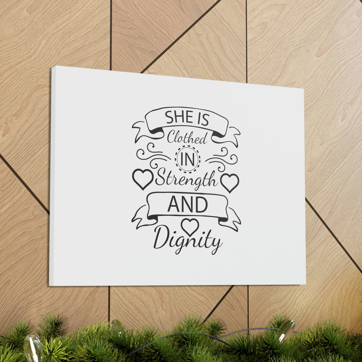 Scripture Walls She Is Clothed In Strength And Dignity Proverbs 31:25 Christian Wall Art Bible Verse Print Ready to Hang Unframed-Express Your Love Gifts