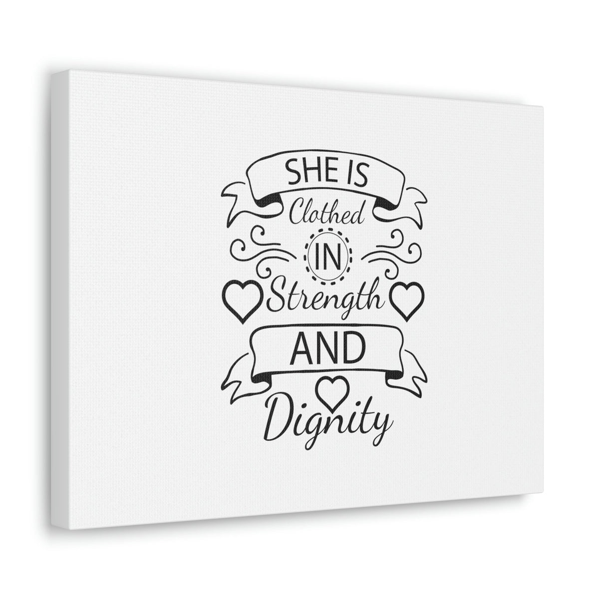 Scripture Walls She Is Clothed In Strength And Dignity Proverbs 31:25 Christian Wall Art Bible Verse Print Ready to Hang Unframed-Express Your Love Gifts