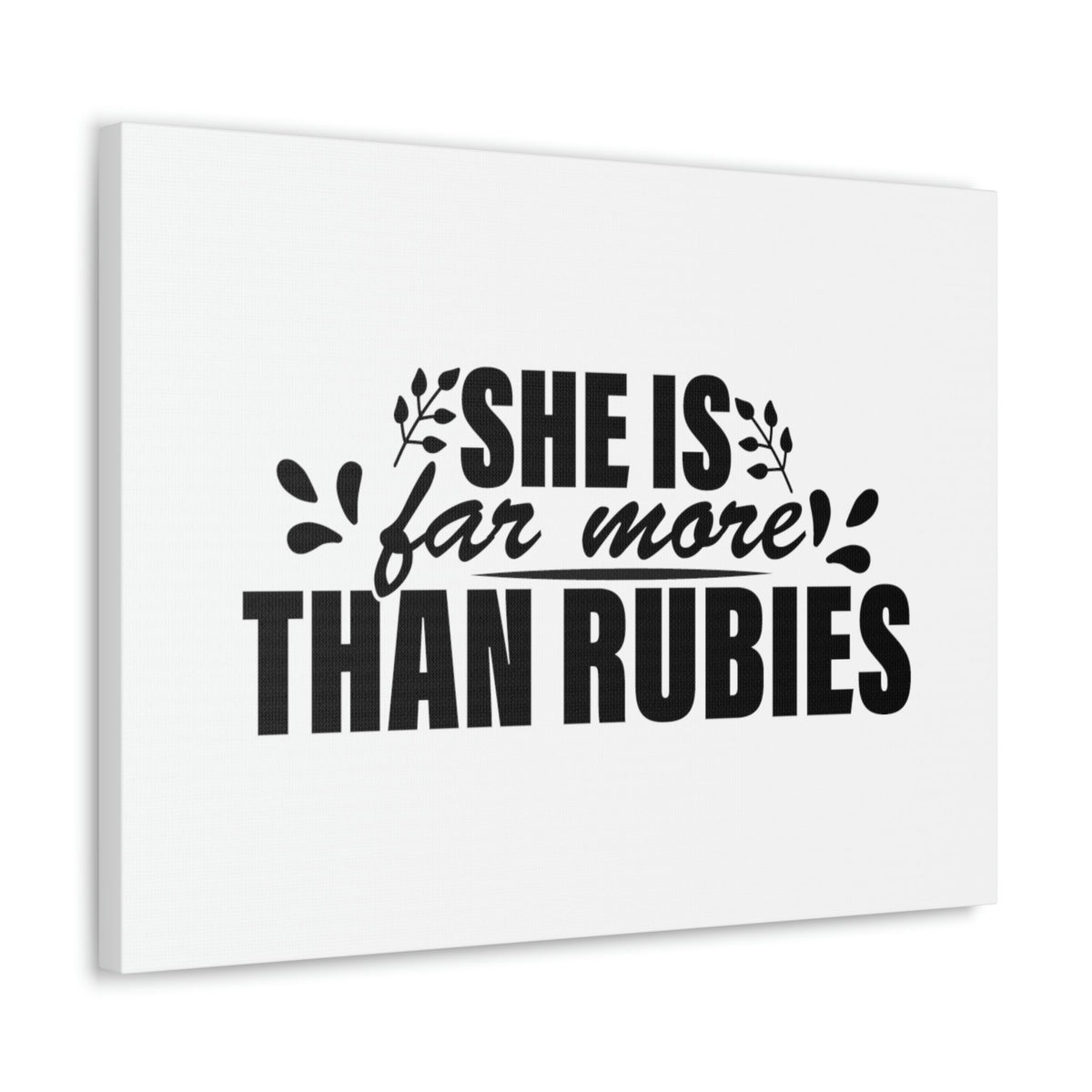 Scripture Walls She Is Far More Than Rubies Proverbs 3:15 Bold Christian Wall Art Bible Verse Print Ready to Hang Unframed-Express Your Love Gifts