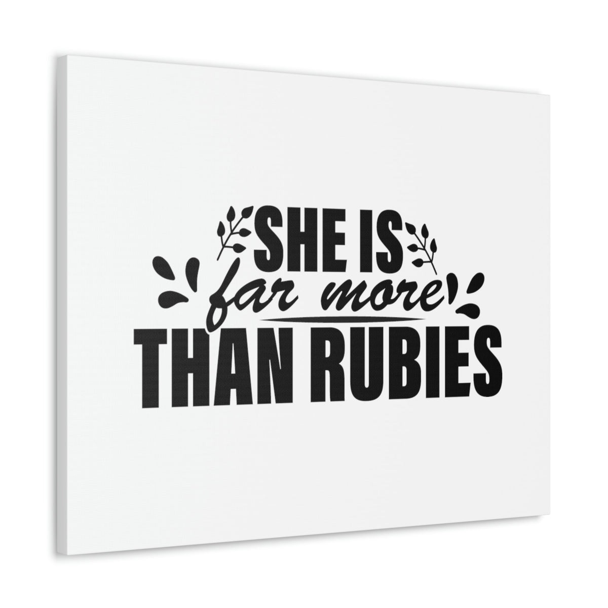 Scripture Walls She Is Far More Than Rubies Proverbs 3:15 Bold Christian Wall Art Bible Verse Print Ready to Hang Unframed-Express Your Love Gifts