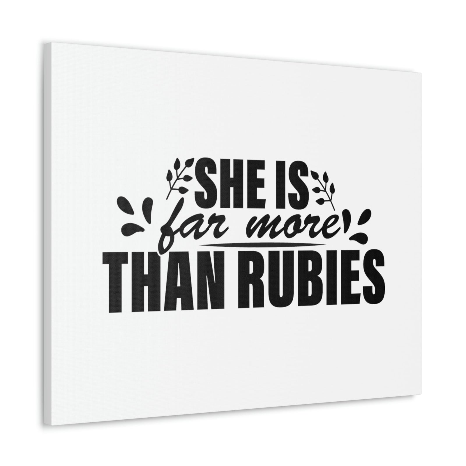 Scripture Walls She Is Far More Than Rubies Proverbs 3:15 Bold Christian Wall Art Bible Verse Print Ready to Hang Unframed-Express Your Love Gifts