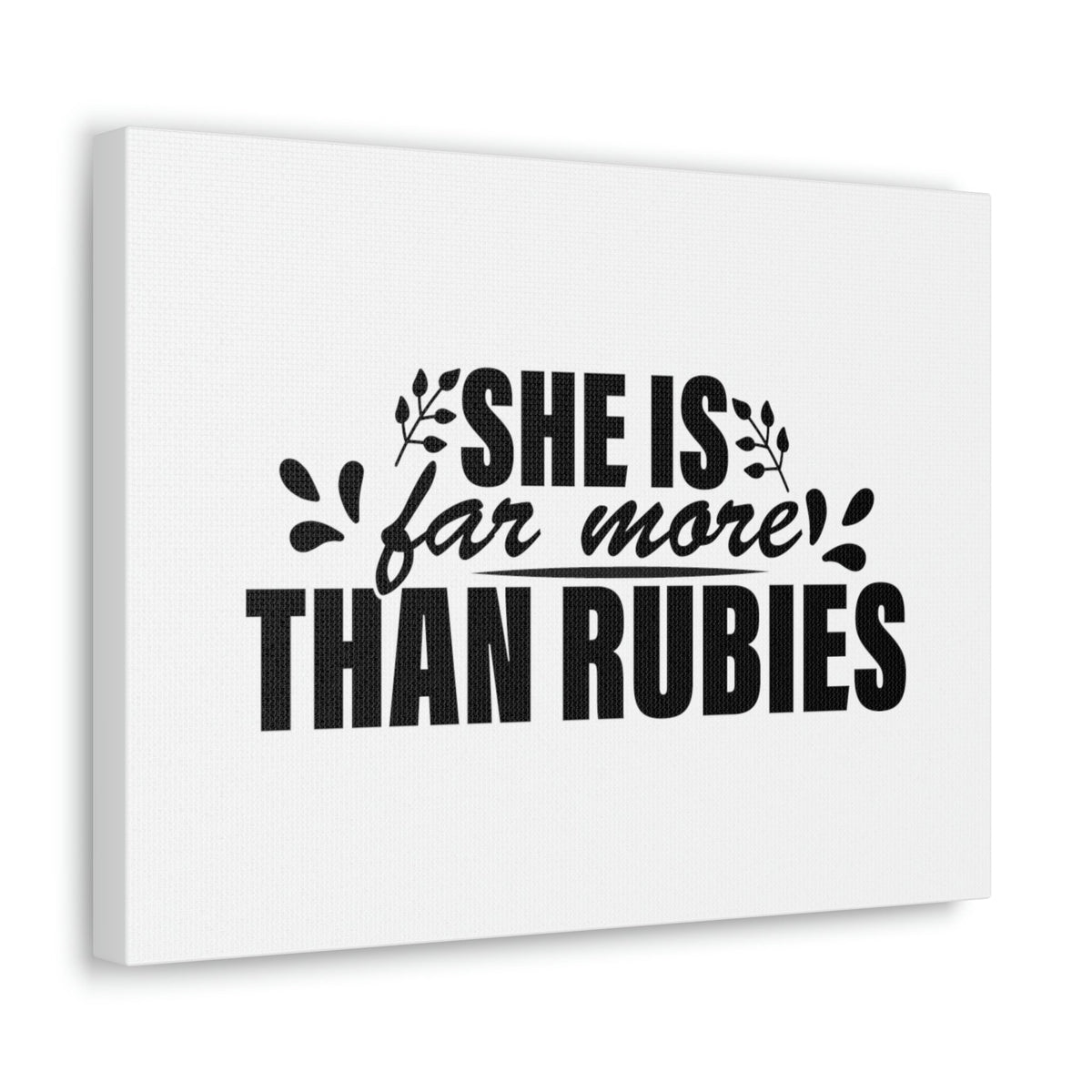 Scripture Walls She Is Far More Than Rubies Proverbs 3:15 Bold Christian Wall Art Bible Verse Print Ready to Hang Unframed-Express Your Love Gifts