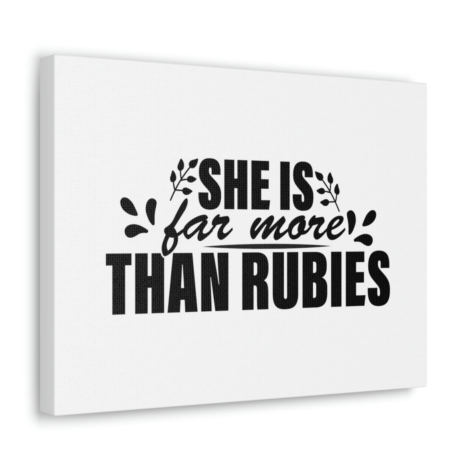 Scripture Walls She Is Far More Than Rubies Proverbs 3:15 Bold Christian Wall Art Bible Verse Print Ready to Hang Unframed-Express Your Love Gifts