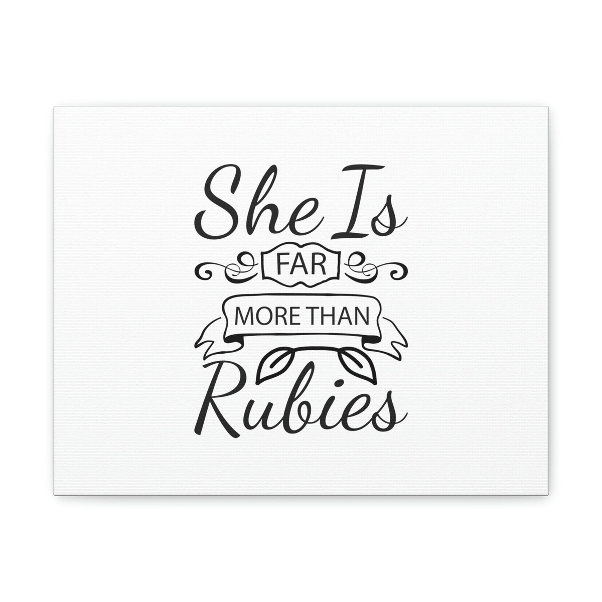 Scripture Walls She Is Far More Than Rubies Proverbs 3:15 Leaves Christian Wall Art Bible Verse Print Ready to Hang Unframed-Express Your Love Gifts