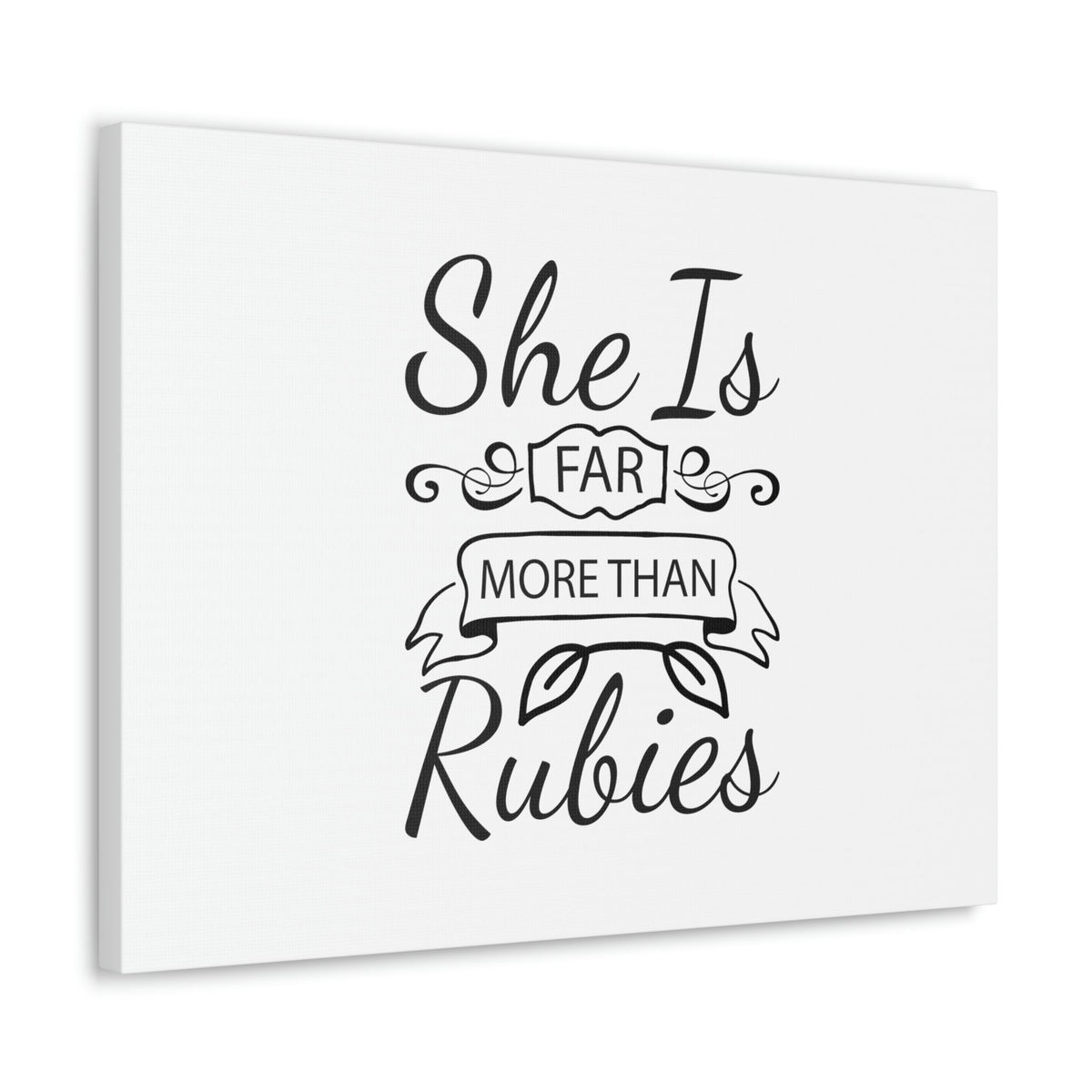 Scripture Walls She Is Far More Than Rubies Proverbs 3:15 Leaves Christian Wall Art Bible Verse Print Ready to Hang Unframed-Express Your Love Gifts