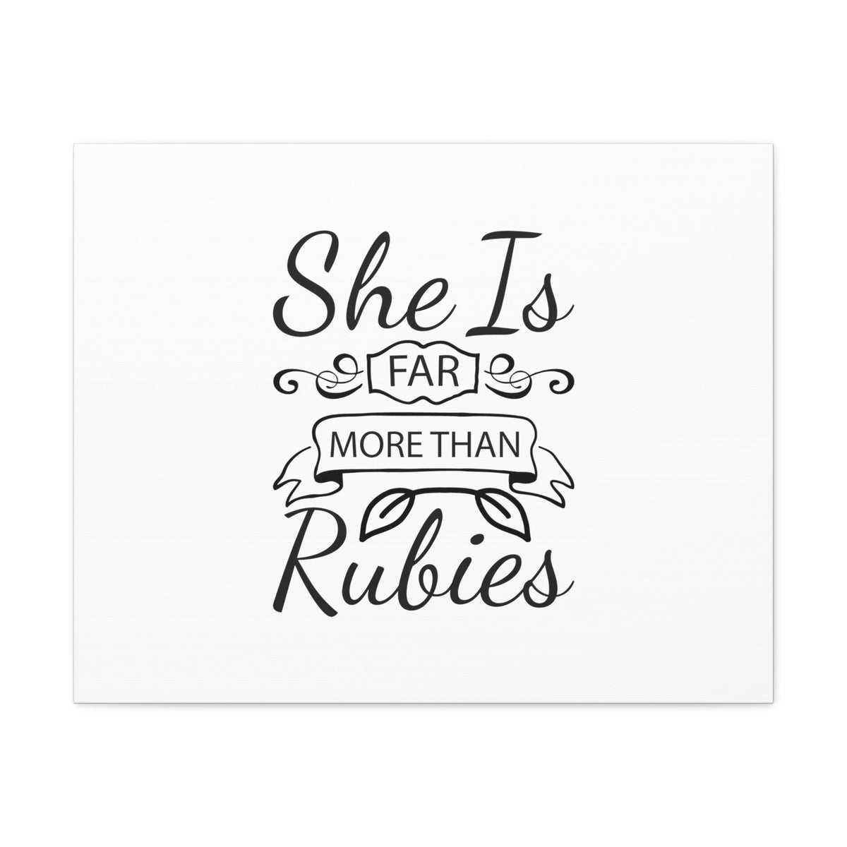 Scripture Walls She Is Far More Than Rubies Proverbs 3:15 Leaves Christian Wall Art Bible Verse Print Ready to Hang Unframed-Express Your Love Gifts