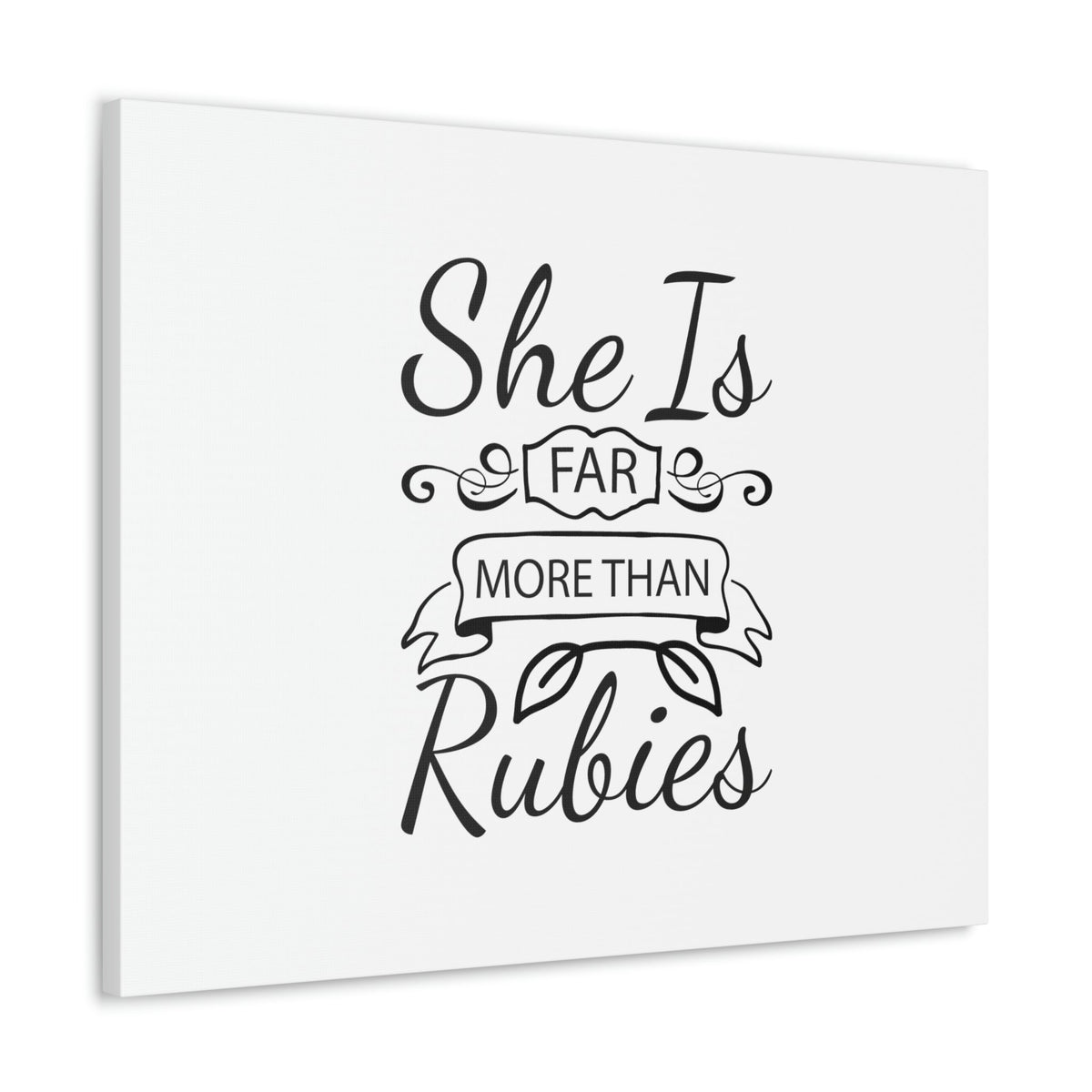 Scripture Walls She Is Far More Than Rubies Proverbs 3:15 Leaves Christian Wall Art Bible Verse Print Ready to Hang Unframed-Express Your Love Gifts